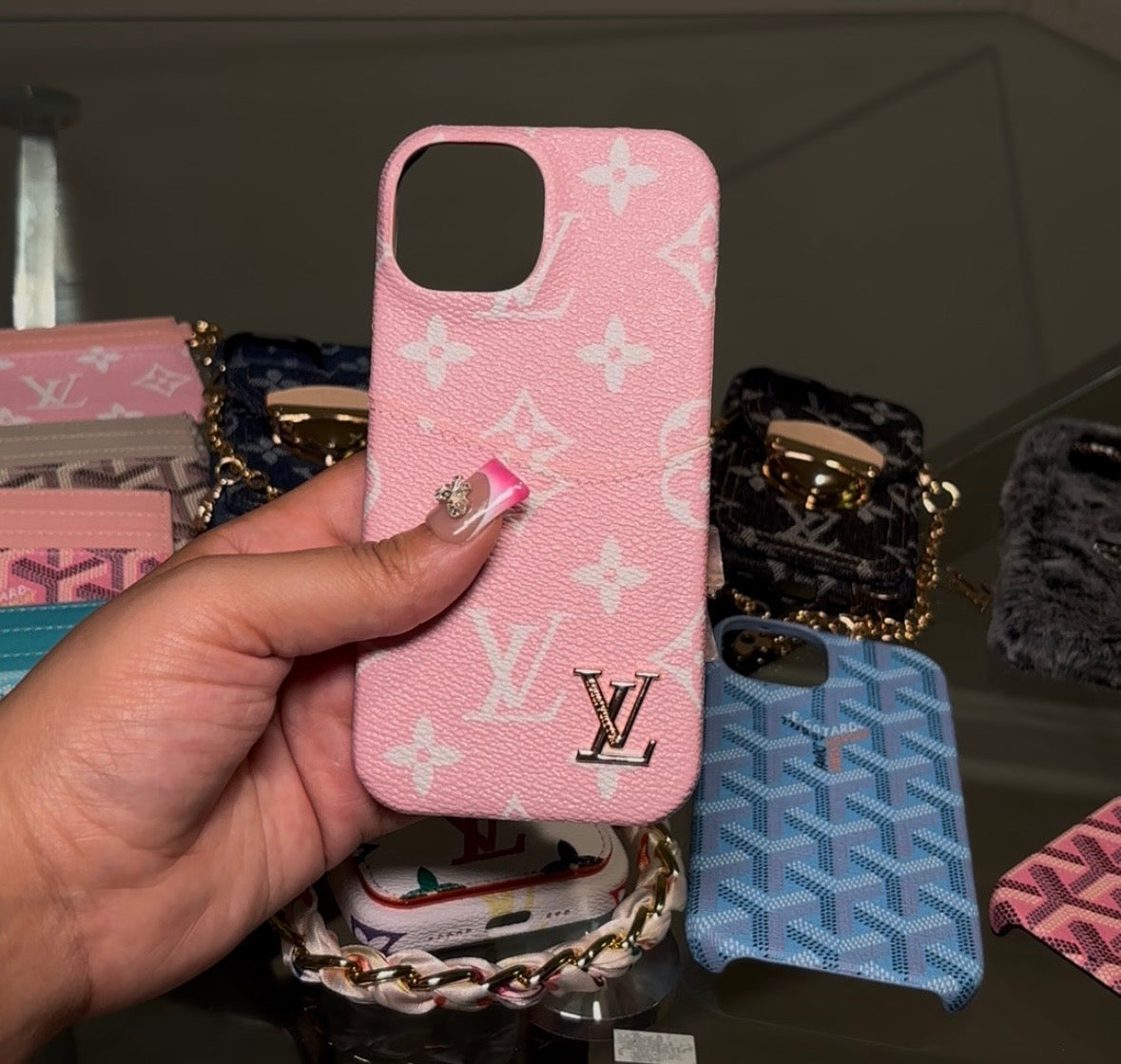 Light Pink LV phone case