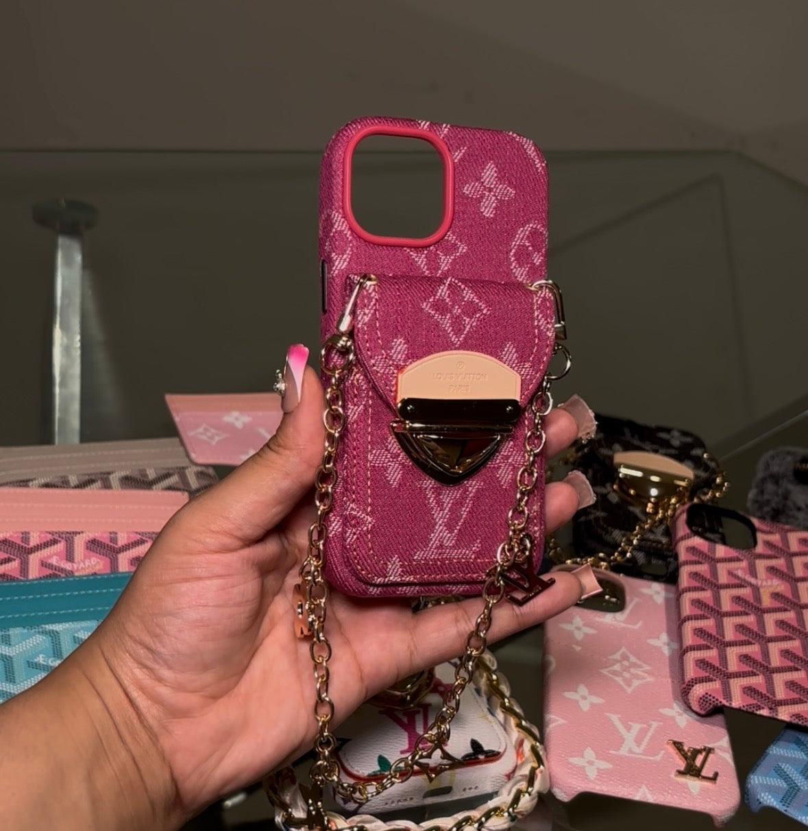 Dark pink phone case